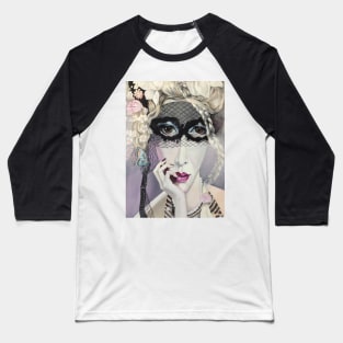 Lady in Mask. Baseball T-Shirt